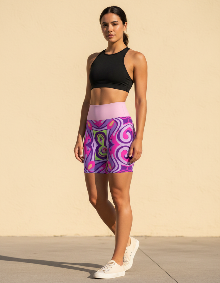 Cosmic Dream Nebula Yoga Shorts