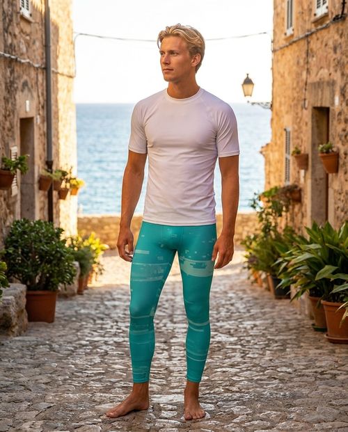 Turquoise Mosaic Leggings