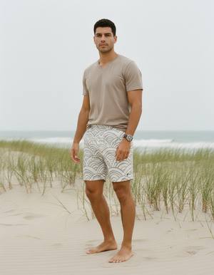 White Onyx Aoi men's swim trunks