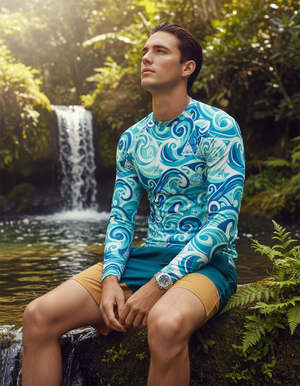 Tide Rash Guard Men's Rashguard — Dripper