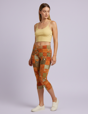 Citrus Orange Fragment leggings