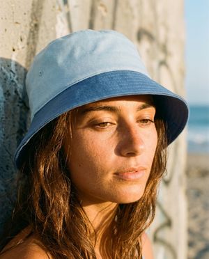 Unisex Marina Navy & Powder Bucket Hat Bucket Hat — Lolekai