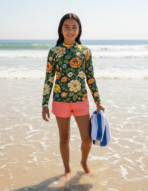 Runway Chartreuse Elysium Rash Guard Youth Rash Guard — Dripper