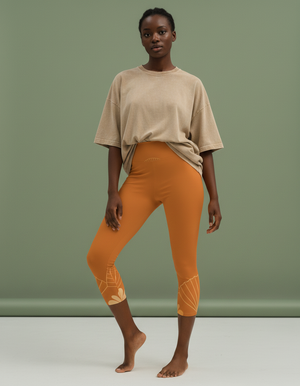 Citrus Orange Aurelia leggings