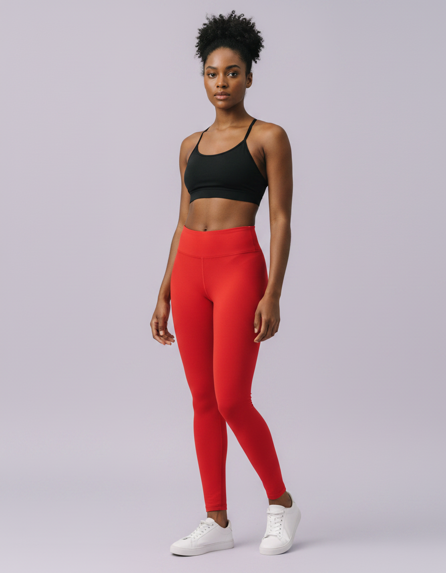 Full-Length Leggings in Fiery Red