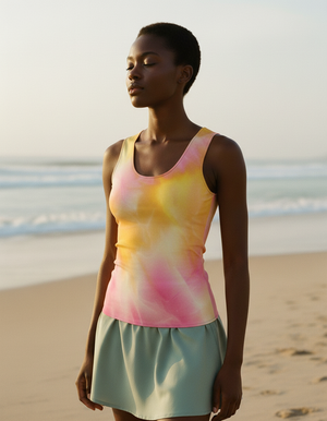 Women's Lemon Yellow Frost tank tops