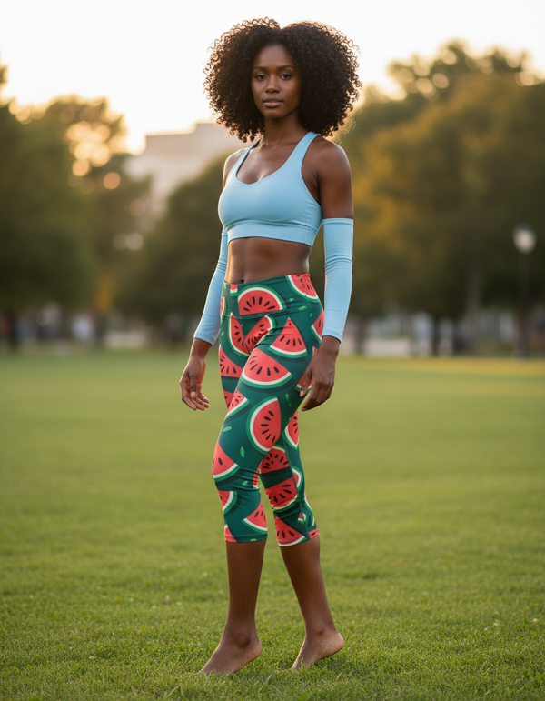 Watermelon Collection capri leggings