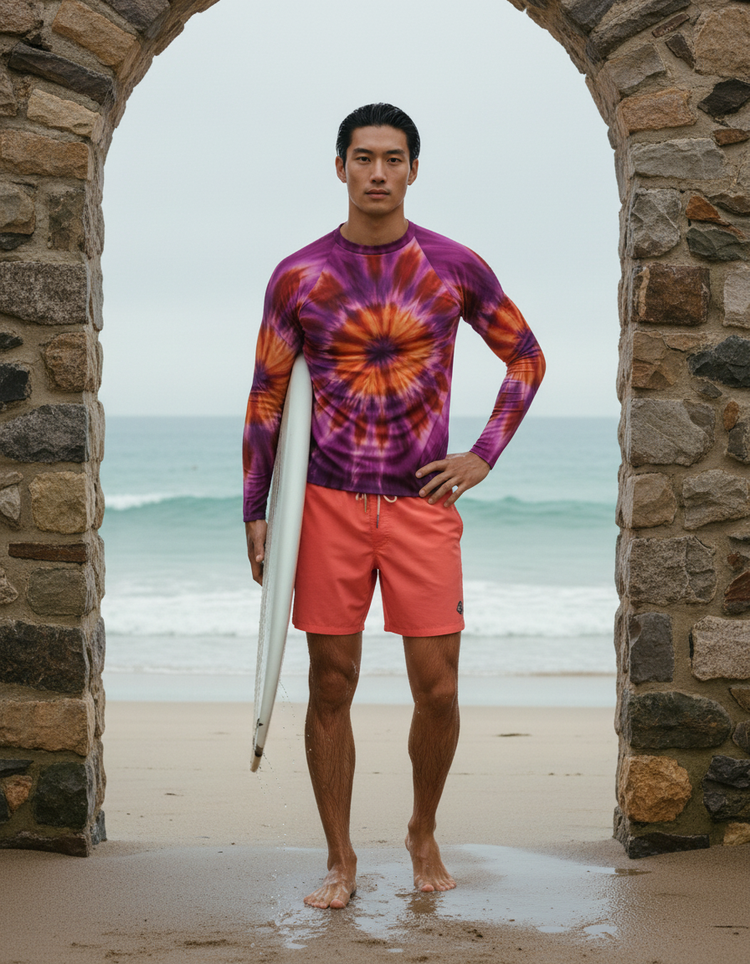 Men's Tie-Dye Rash Guard