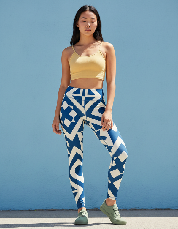 Geometric full-length leggings — Dripper
