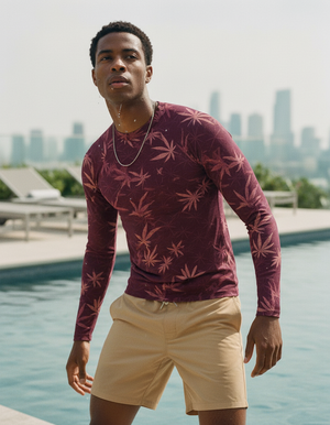 Electric Fuchsia Mizu Rash Guard Men's Rashguard — Dripper