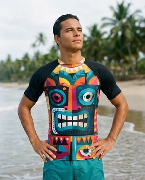 Men's Moai men's rashguards