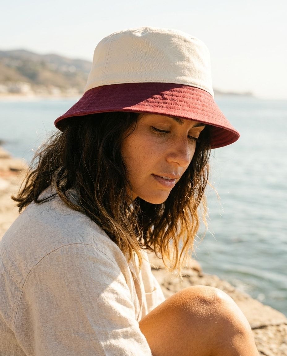 Cranberry Cream bucket hats