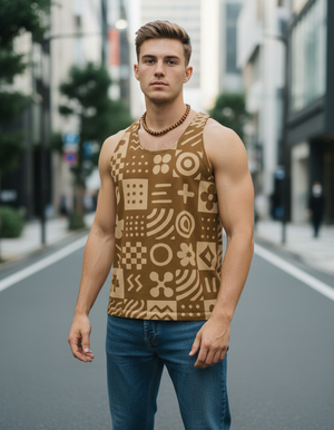 Men's Coffee Bean Fleur tank tops