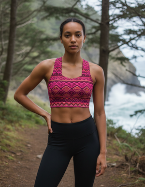 Andean Collection longline sports bras