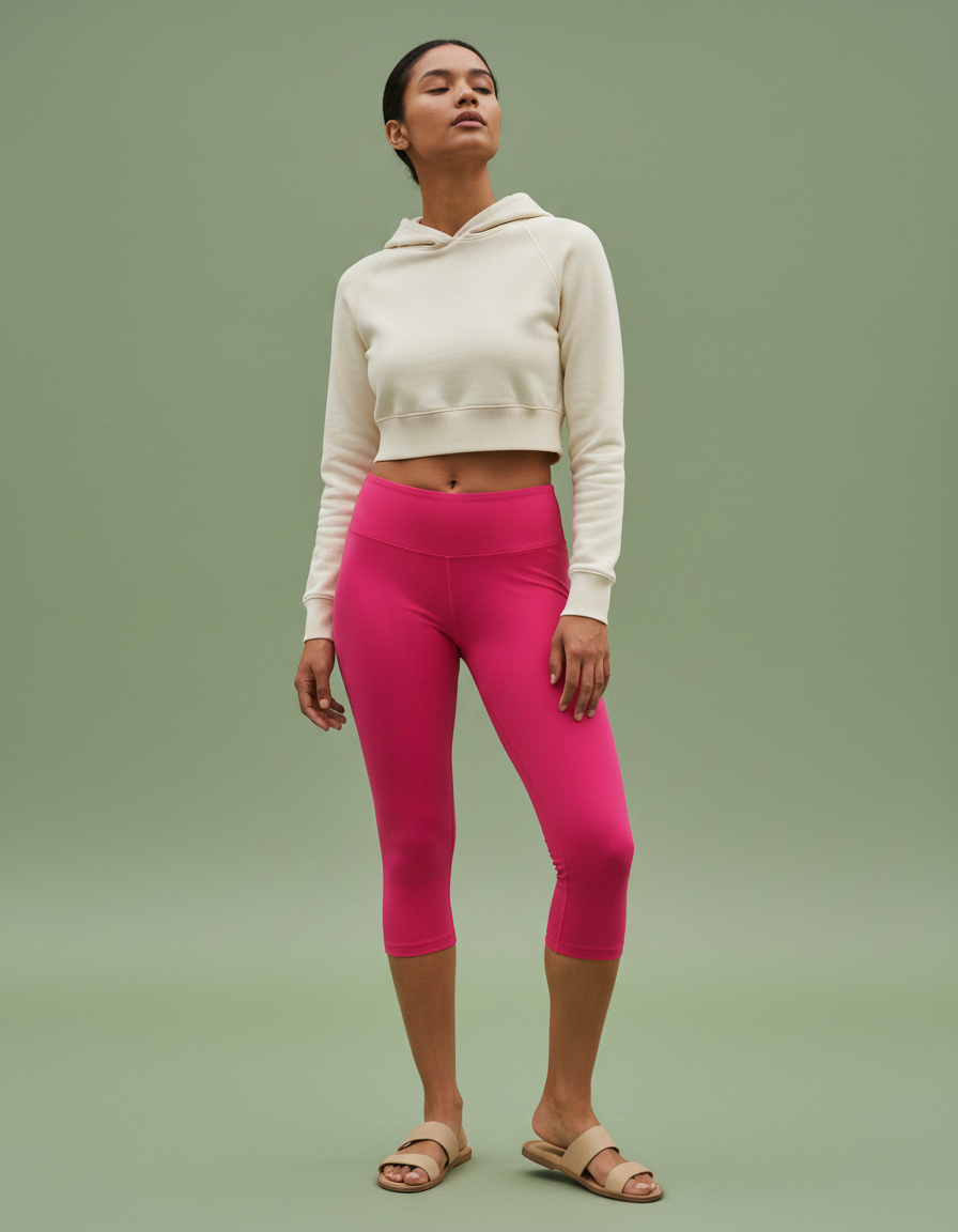 Capri Leggings in Hot Pink