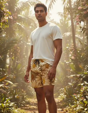 Fleur Men's Swim Trunks Men's Swim Trunks — Dripper