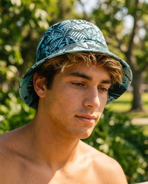 Unisex Turquoise Lani Poni Bucket Hat Bucket Hat — Lolekai