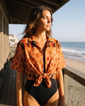 Coral Masai women's hawaiian shirts