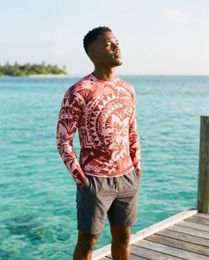 Men's Tea Rose Koa Uli men's rashguards