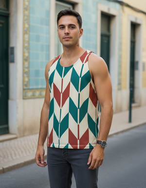 Men's Transformative Teal Kaze men's tank tops