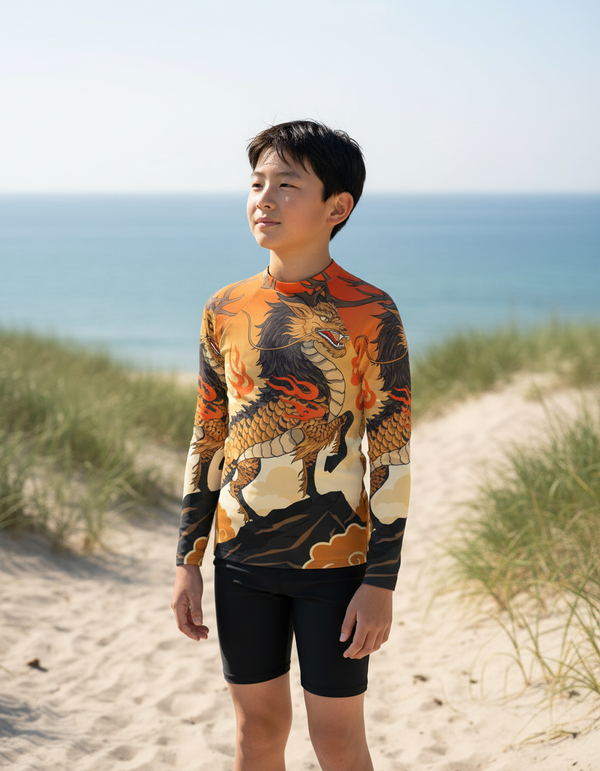 Kirin Rising youth rashguards