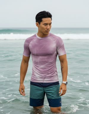 Burnished Lilac Frost Rash Guard Men's Rashguard — Lolekai