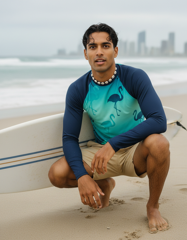 Men's Flamingo Rash Guard