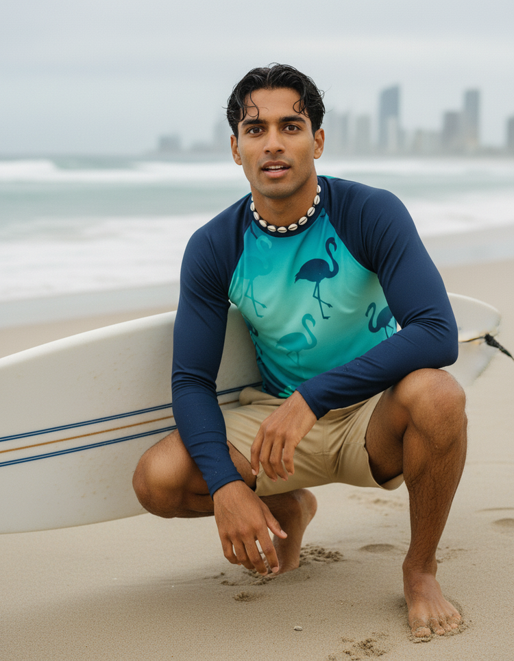 Men's Flamingo Rash Guard