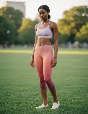 Dusty Rose Celestia capri leggings
