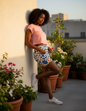 Mosaic women's short shorts
