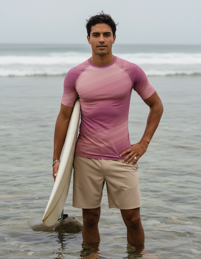 Rashguard — Men's Dusty Rose Ripple