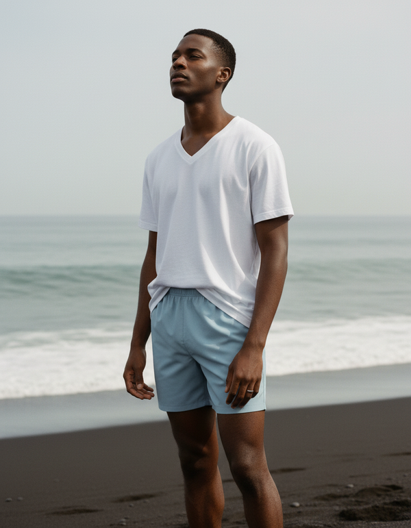 Men's Swim Trunks in Pewter Blue