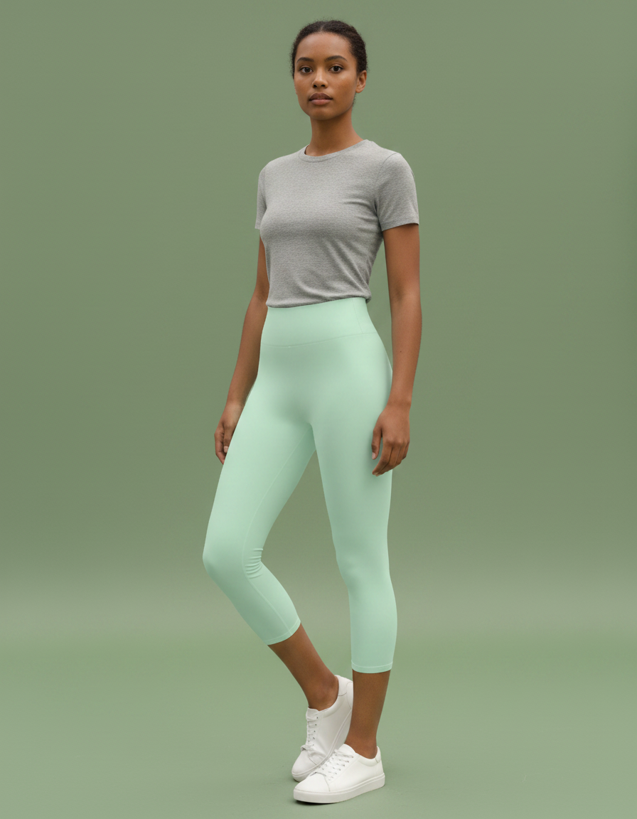 Capri-Yoga Leggings in Jelly Mint