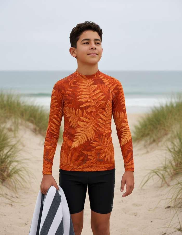 Rashguard — Youth Citrus Orange Emerald
