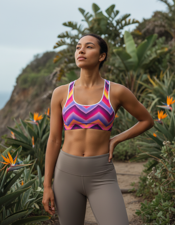 Chevron Collection classic sports bras