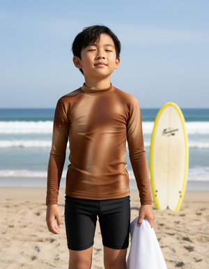 Coffee Bean Chroma Kids Rash Guard Kids Rash Guard — Dripper