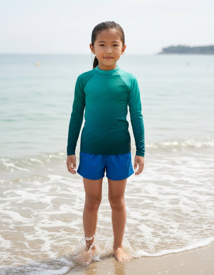 Rashguard — Kids Transformative Teal Spectrum