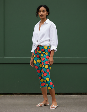 Mosaic Capri Leggings Capri Leggings — Dripper