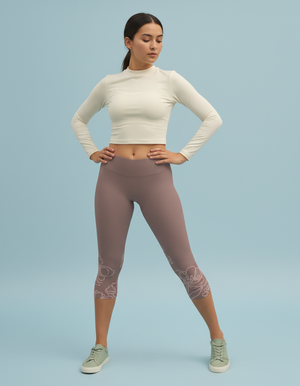 Tea Rose Elysian Capri Leggings Capri Leggings — Dripper