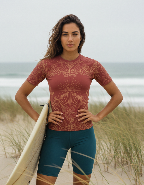 Women's Fiery Red Elysium Rash Guard