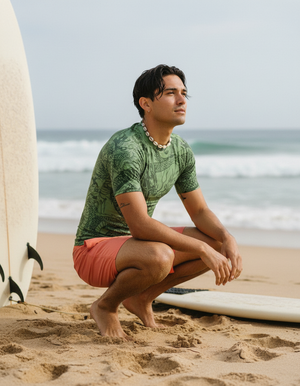 Men's Runway Emerald Ember men's rashguards