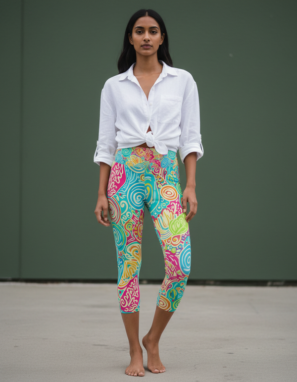 Batik Collection capri yoga leggings