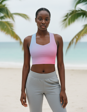 Aura Gradient longline sports bras
