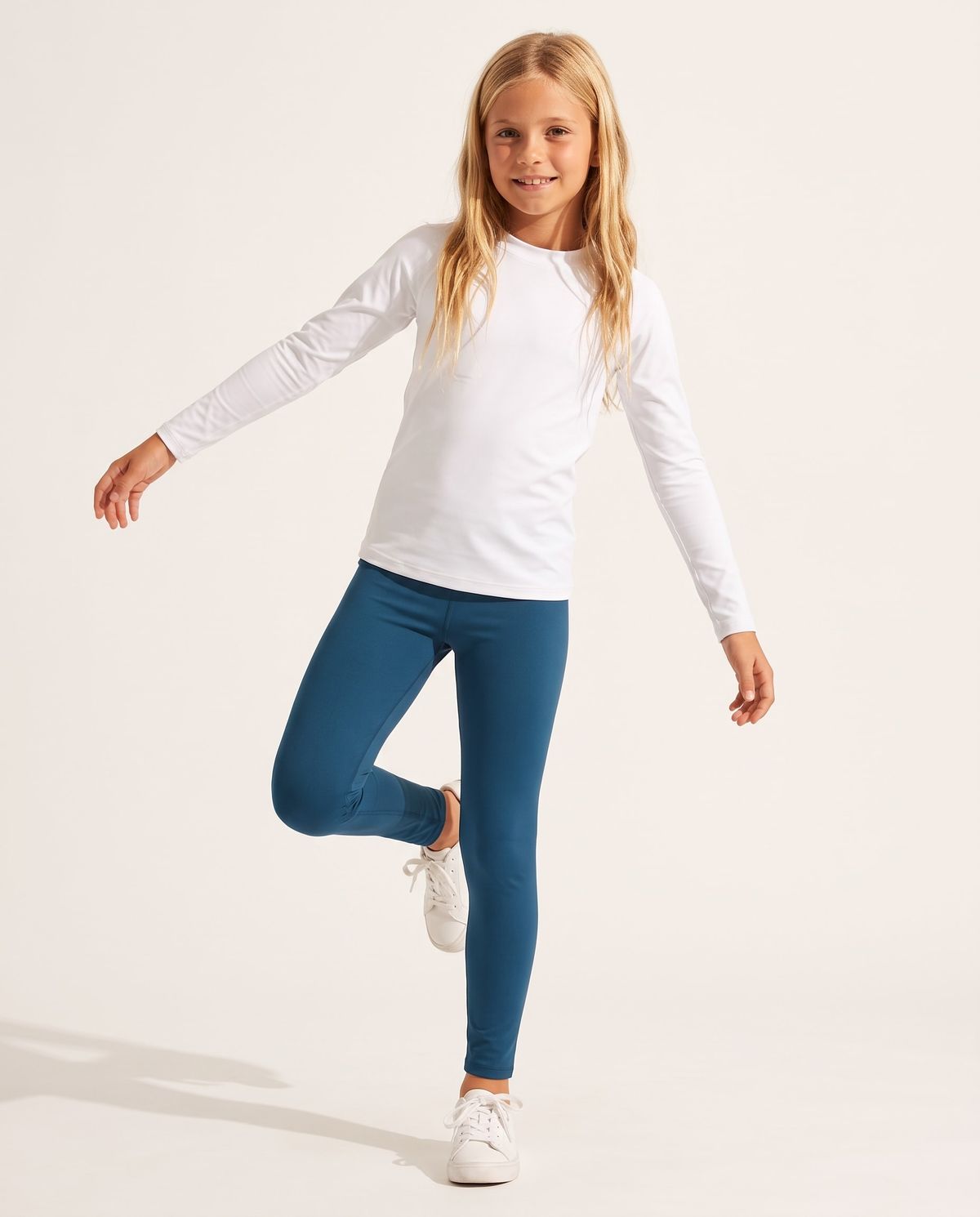 Marine Blue Girls Leggings Girls Leggings — Lolekai