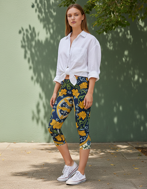 Mosaico Capri Leggings Capri Leggings — Dripper