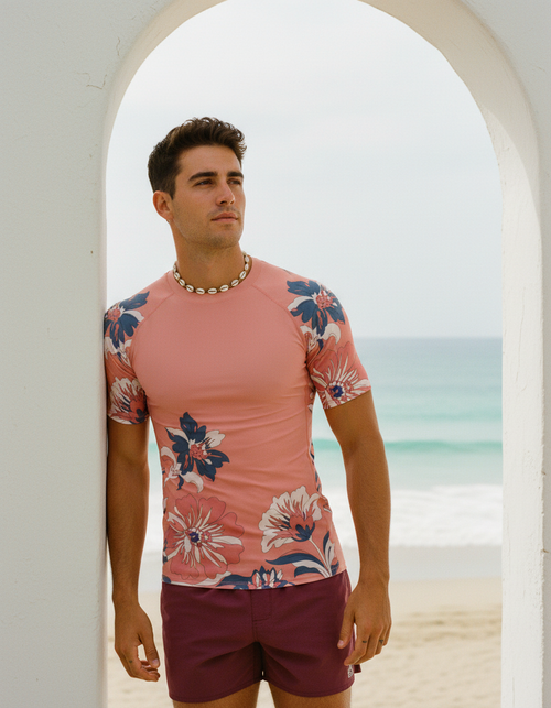 Neon Coral Elysian Rash Guard