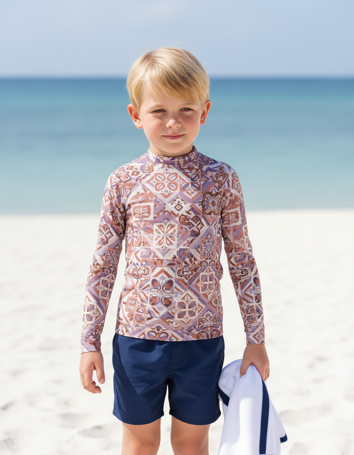 Rashguard — Kids Burnished Lilac Helix