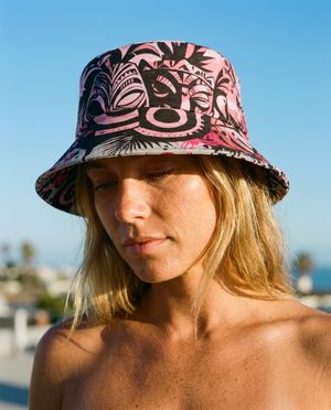 Unisex Hot Pink Nalu Uli Bucket Hat Bucket Hat — Lolekai