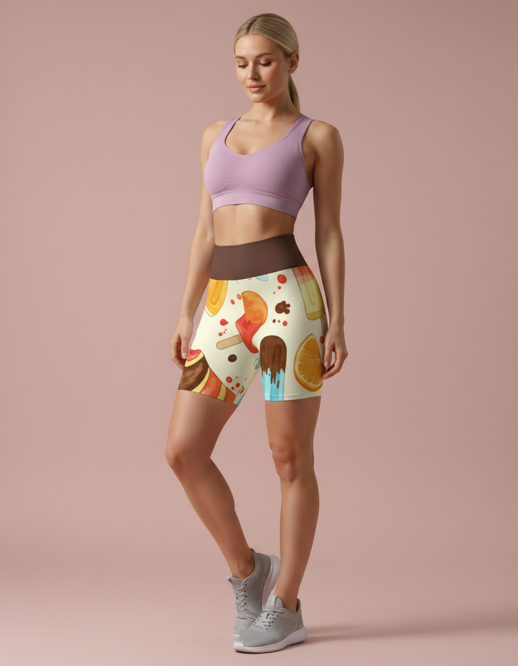 Chill Wave Frost Yoga Shorts