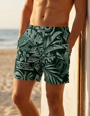 Jelly Mint Lani Uli men's swim trunks